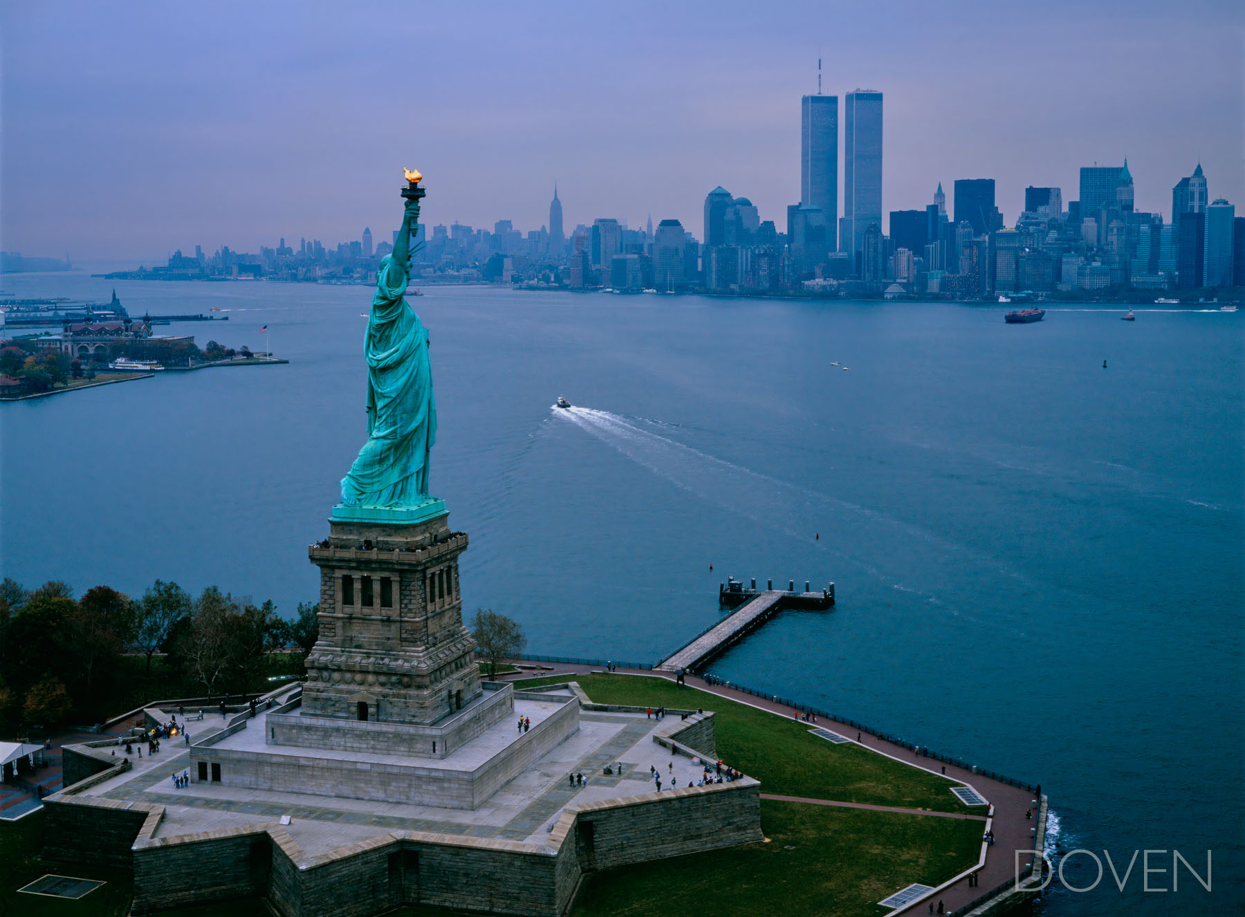 Freedom The skyline of Manhattan in the background with the Statue of Liberty in the foreground evokes a yearning and a dream of Freedom...